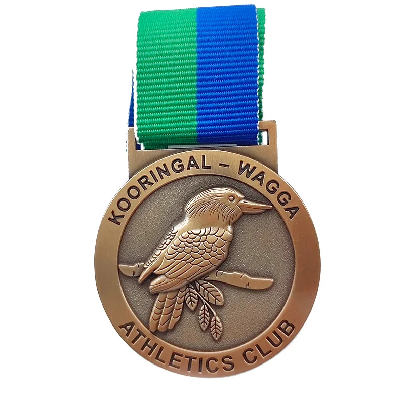 Wholesale Trophies and Medals Medal Customised Logo Metal Medal in Zinc Alloy Birdie 3D Sports Awards
