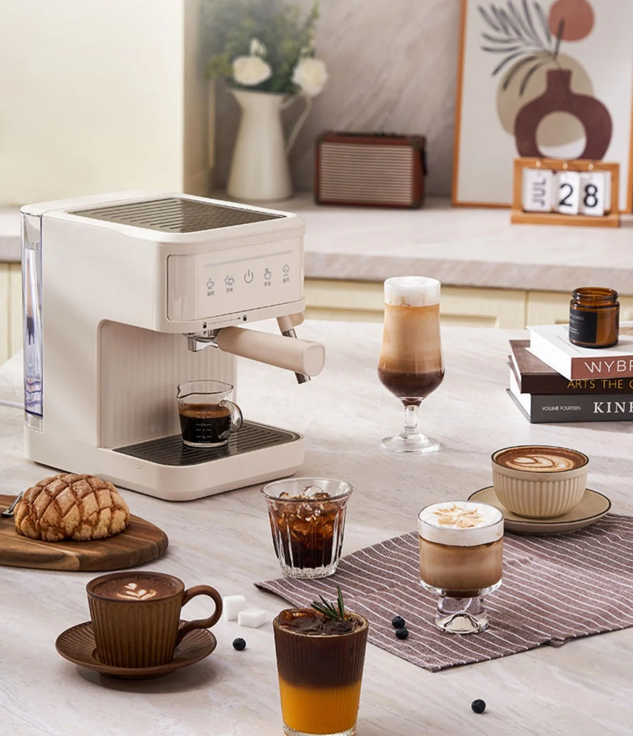 Home use milk froth machine 20Bar Coffee milk Bubble maker Espresso Coffee machine Coffee maker Steam machine