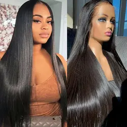 Brazilian Hair hd Lace Frontal Wig,Virgin Cuticle Aligned 360 lace frontal hair wig, Lace Front Human Hair Wigs For Black Women