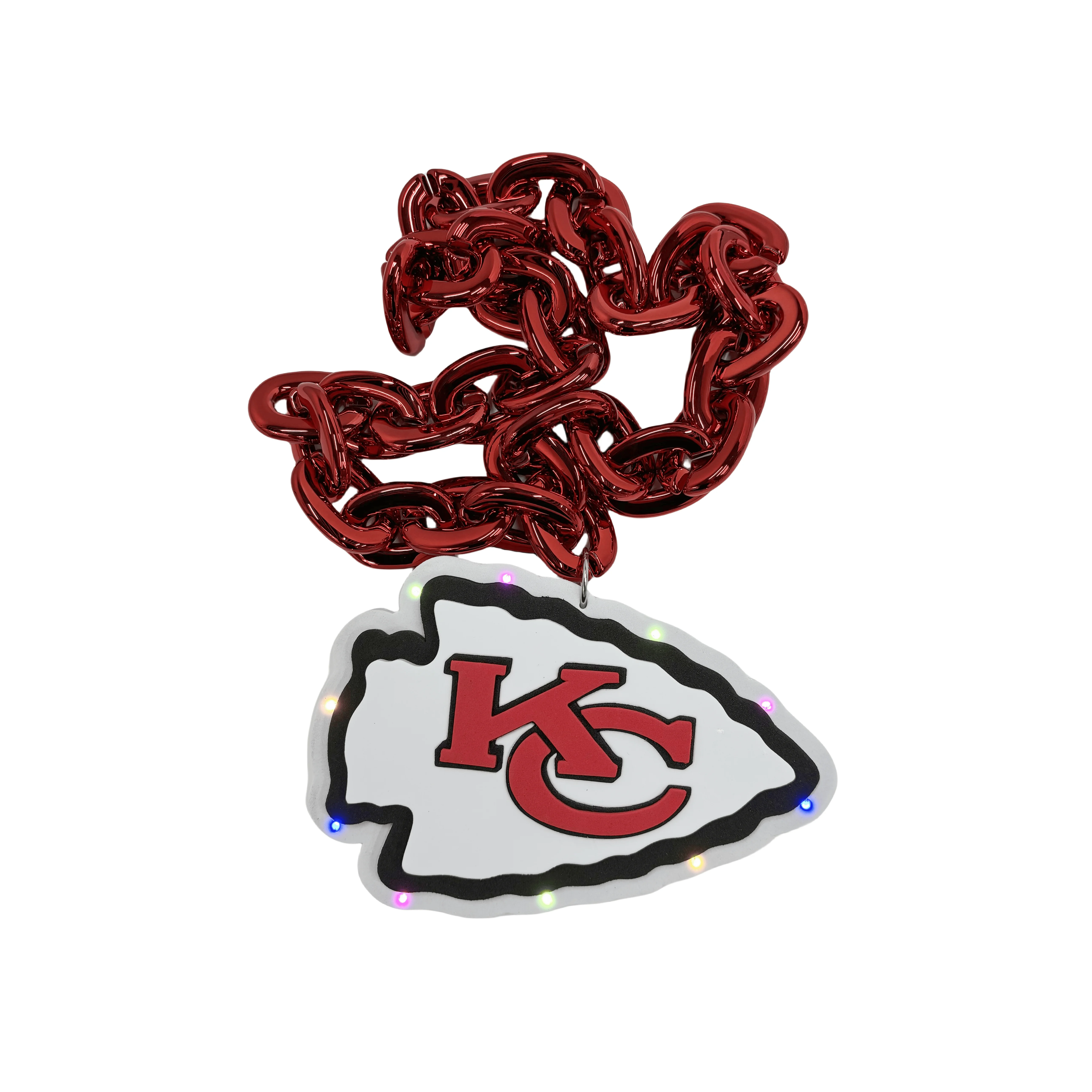 Customizable & In Stock Multi-layer Foam 3D logo W/wo light NFL Teams Sign Sports Team Big Chain Necklace for Football Fans