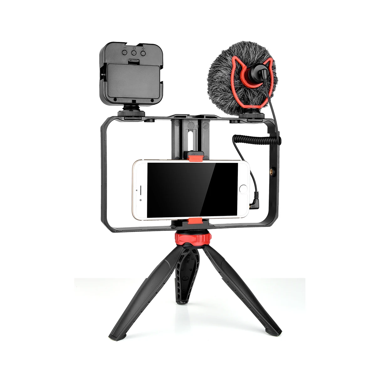 YELANGU Smartphone Video Rig Aluminum Filmmaking Recording Vlogging Rig Case,Cell Phone Movies Mount Stabilizer for Mobile Phone