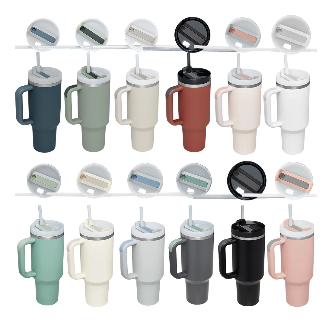 2023 40oz Adventure vacuum metal cup stainless travel mug insulated handle tumbler with lids and straw