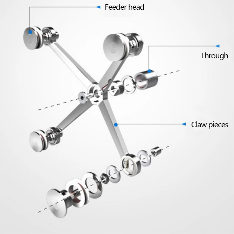 Высококачественный паук фитинг 304 316 из нержавеющей стали стеклянный для фиксации стекла высококачественное стекло точек C