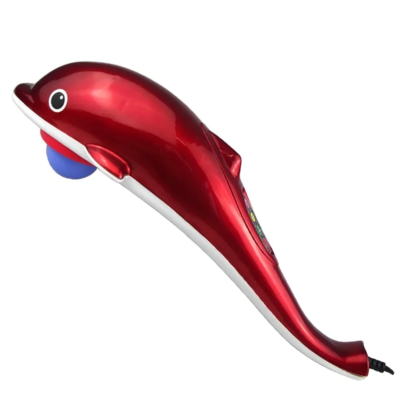 Handheld dolphin massager electric infrared massage hammer multifunctional neck and back body massage stick for pain relief