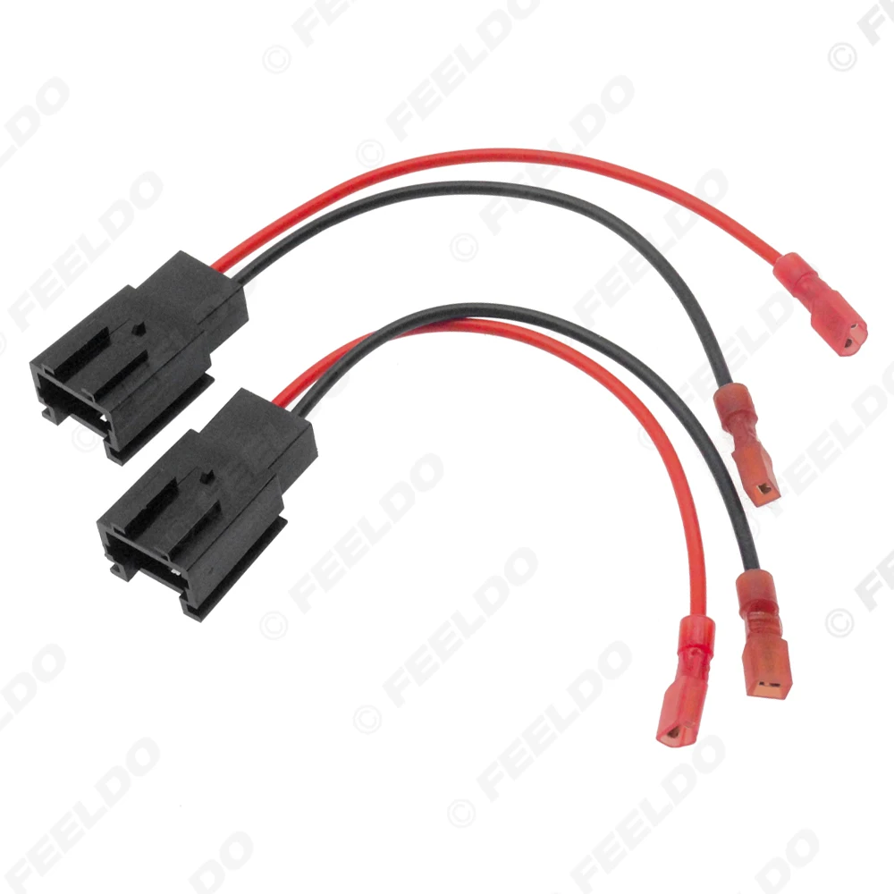 2pcs Car 2Pin Stereo Speaker Wire Harness Adaptors For Peugeot Auto Speaker Replacement Connection Wiring Plug Cables