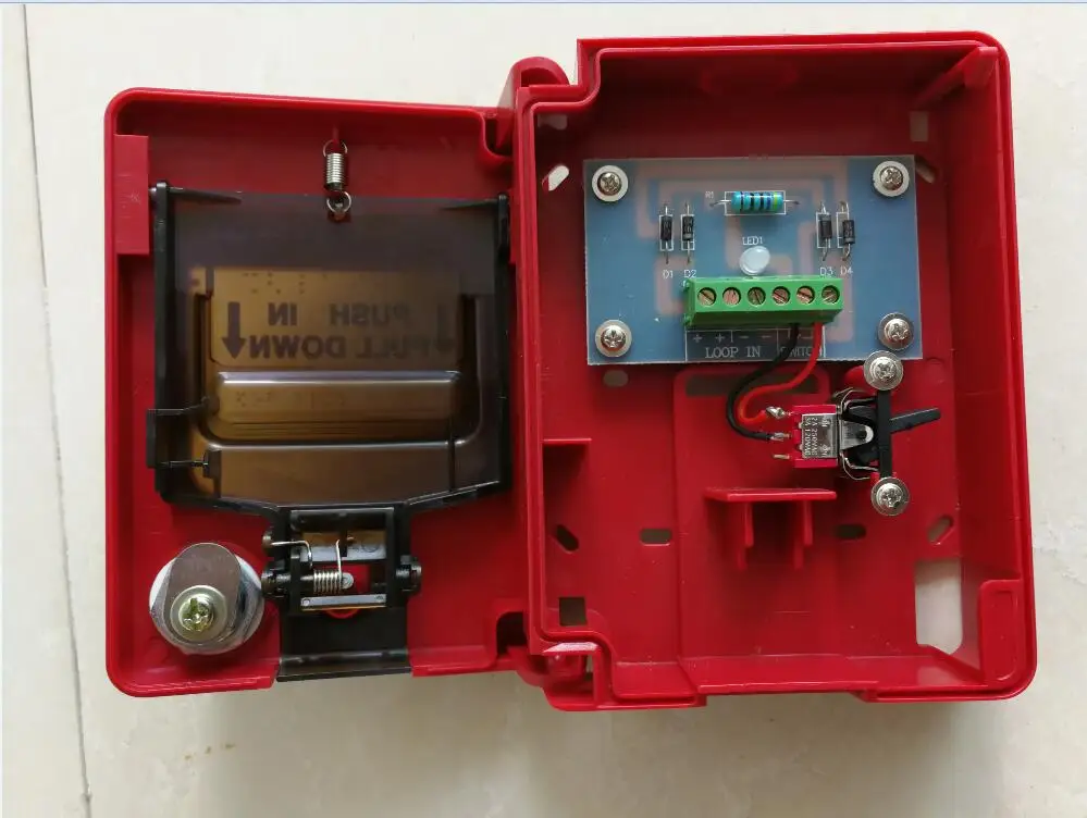 9-28VDC Wired Fire Alarm Conventional Manual Call Point Fire Safety Pull Alarm Station Fire Alarm Button