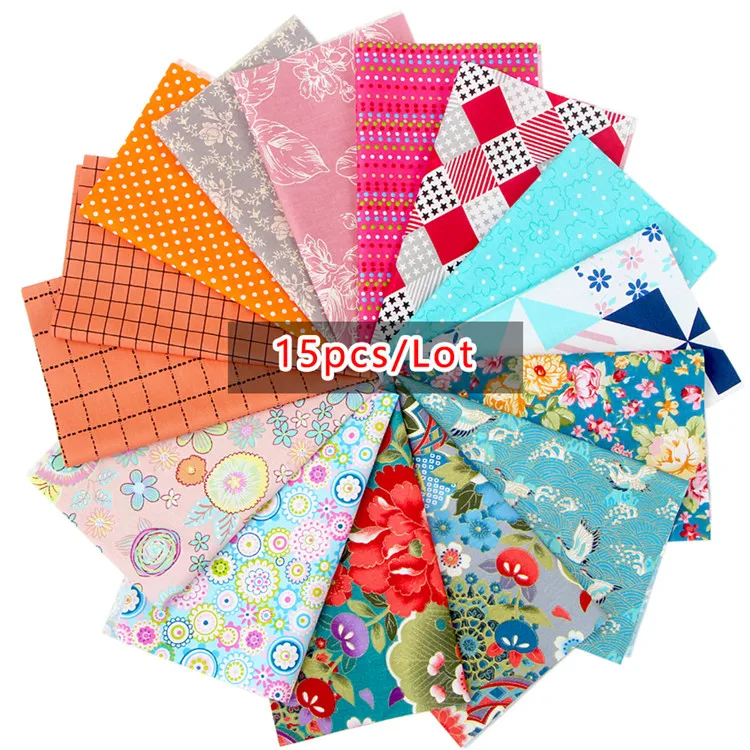 
Wholesale 15pc/Lot 20*25cm 100% Cotton Baby Fabric DIY Patchwork Fabric For Mask 