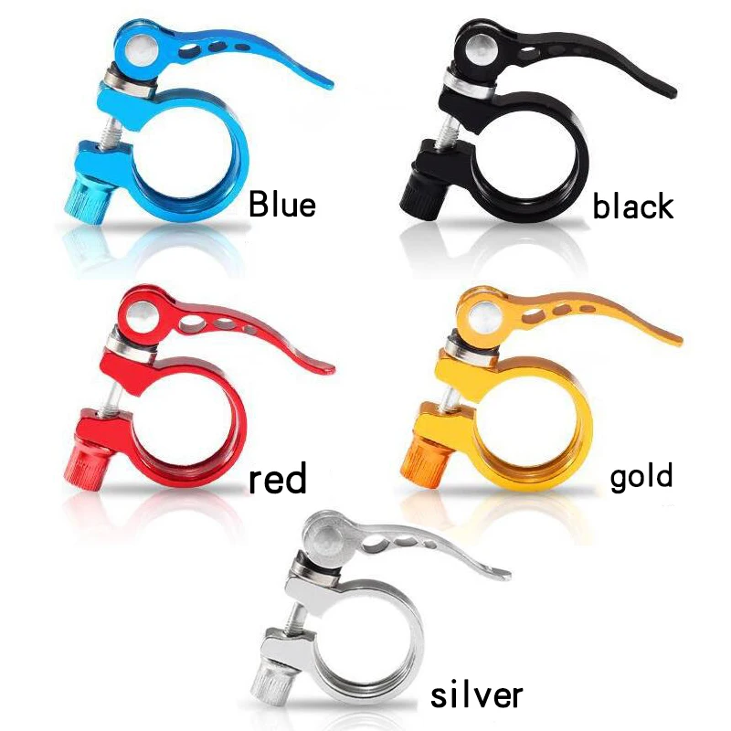 MASHEKA 25.4 28.6 31.8 34.9 40.5 mm mountain bike seat pipe clamp bicycle quick release clamp aluminum alloy pipe clamp