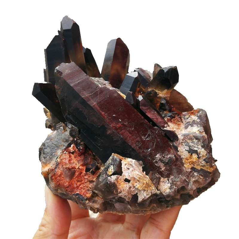 Bulk Wholesale Natural Raw Stone Smoky Citrine Quartz Crystal Grape Cluster For Sale