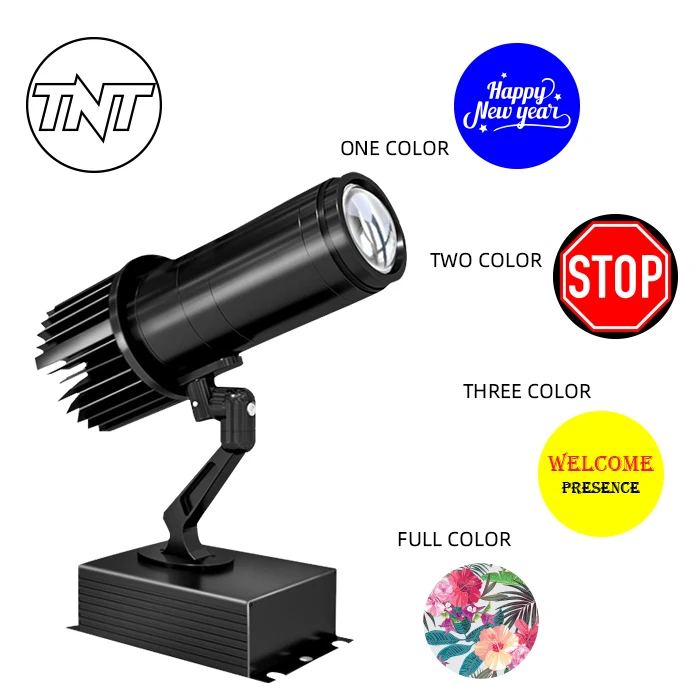 OEM Customized LED Logo Projector with Good Price Advertising Gobo for LED Light Aluminum Alloy Body RoHS Certified IP65