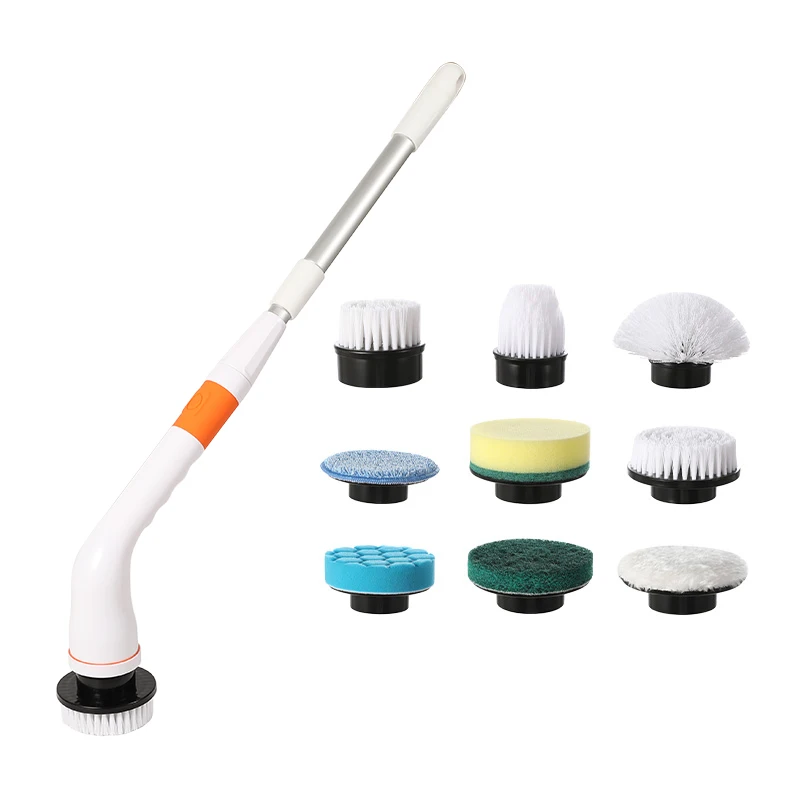 Беспроводная Водонепроницаемая электрическая вращающаяся щетка для мойки с сменной щеткой удлинительная ручка ванной комнаты шайба