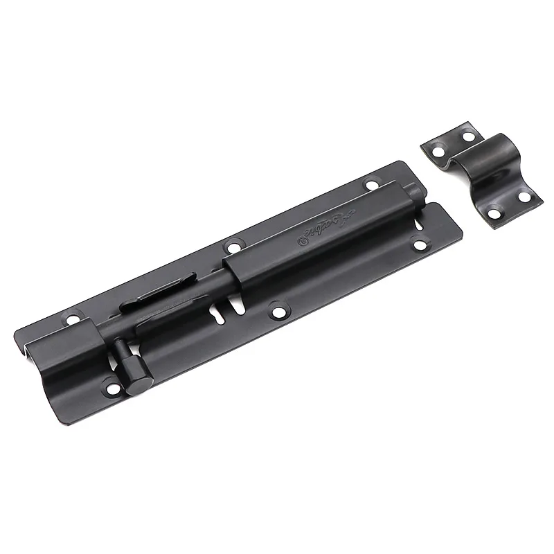 Black stainless steel minimalist safety door and window lock catch household wooden door old-fashioned door bolt