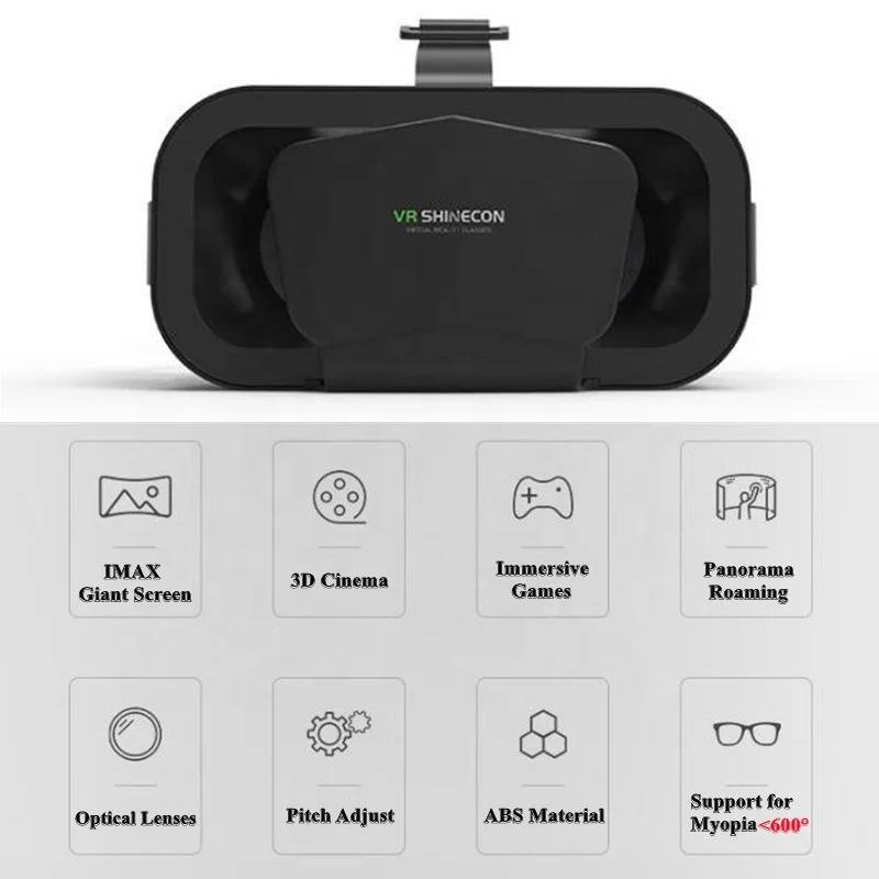 2022 new VR glasses thousand magic VR glassesSHINECON G10 mobile phone 3D virtual reality helmet panorama