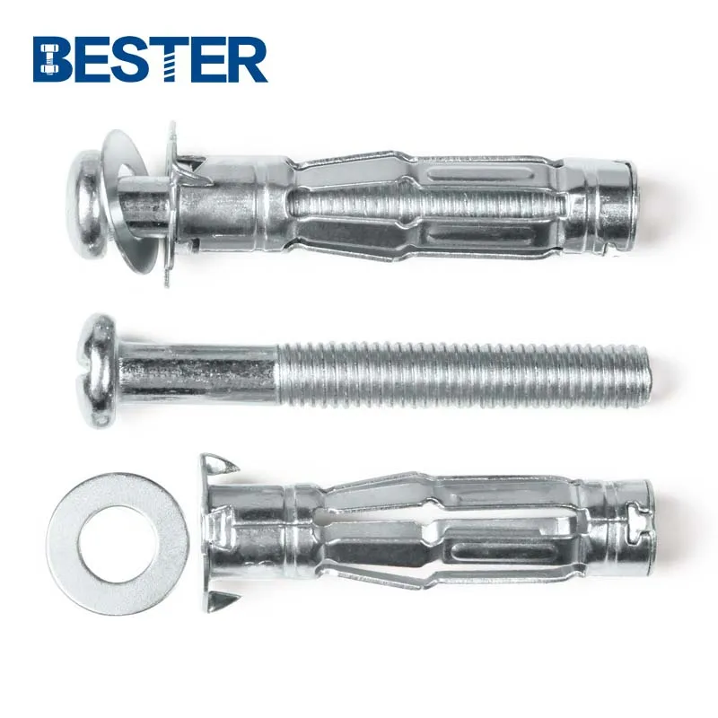 Stainless carbon steel cross recessed cavity m-type plasterboard hollow wall anchors for sale