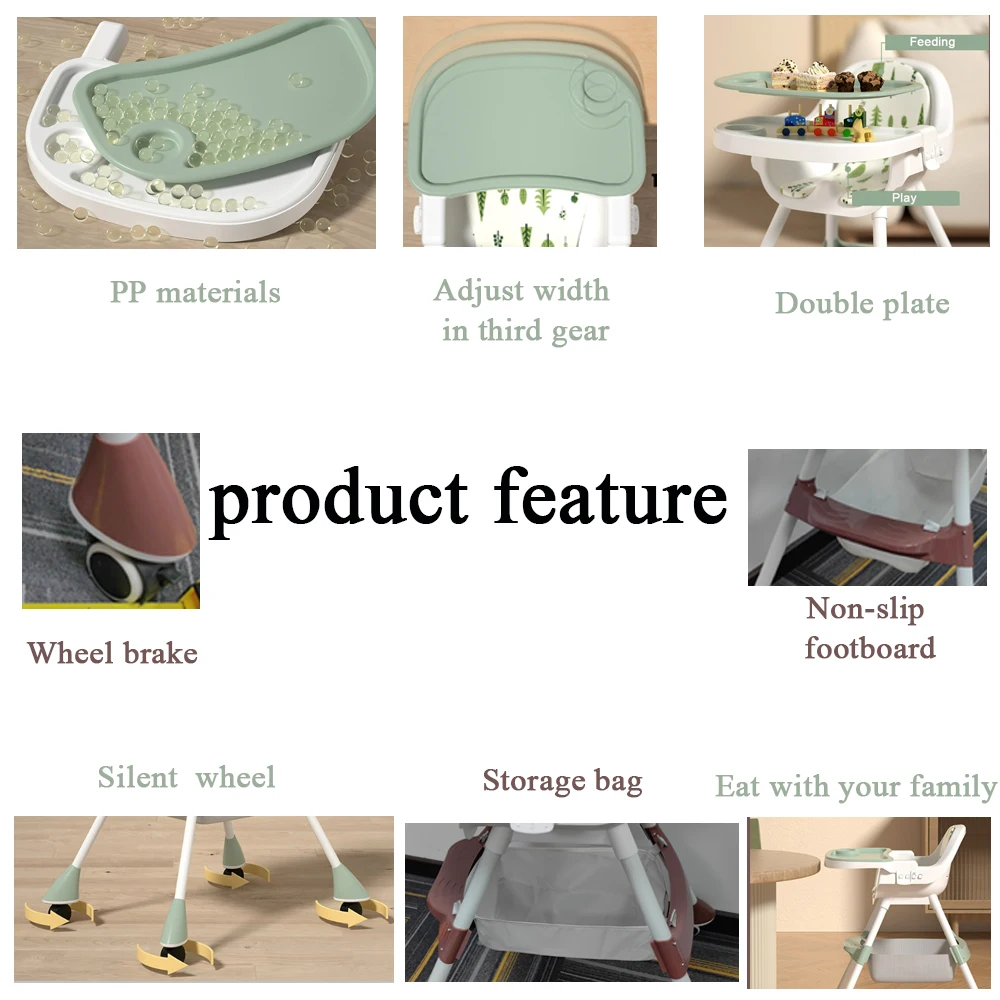 Cheap portable baby high chair table 3 in 1 rest food eattingt booster restaurant eating dining feeding high baby chair