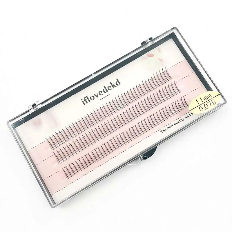 Luxury Deep Black Matte Faux Mink Eyelashes extensions individual premium cashmere Ellipse Flat Lashes