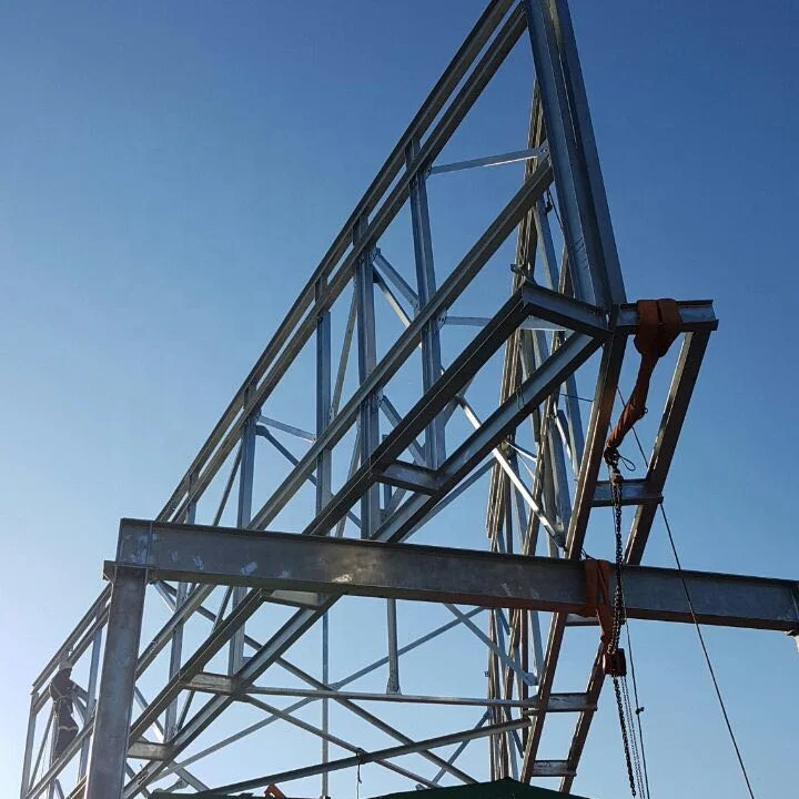 Outdoor steel billboard advertising banner stand structure