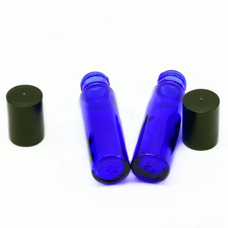 
10ml blue amber roll on glass bottle 