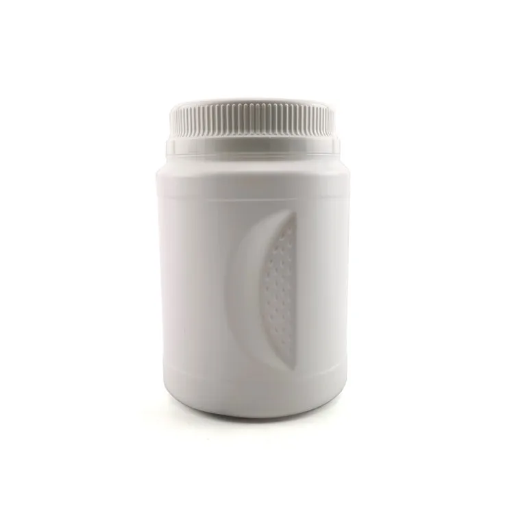 Wholesale HDPE 1L 1.5L  2L 2.5L Refillable White Food Grade Plastic Protein Supplement Jar Storage Container