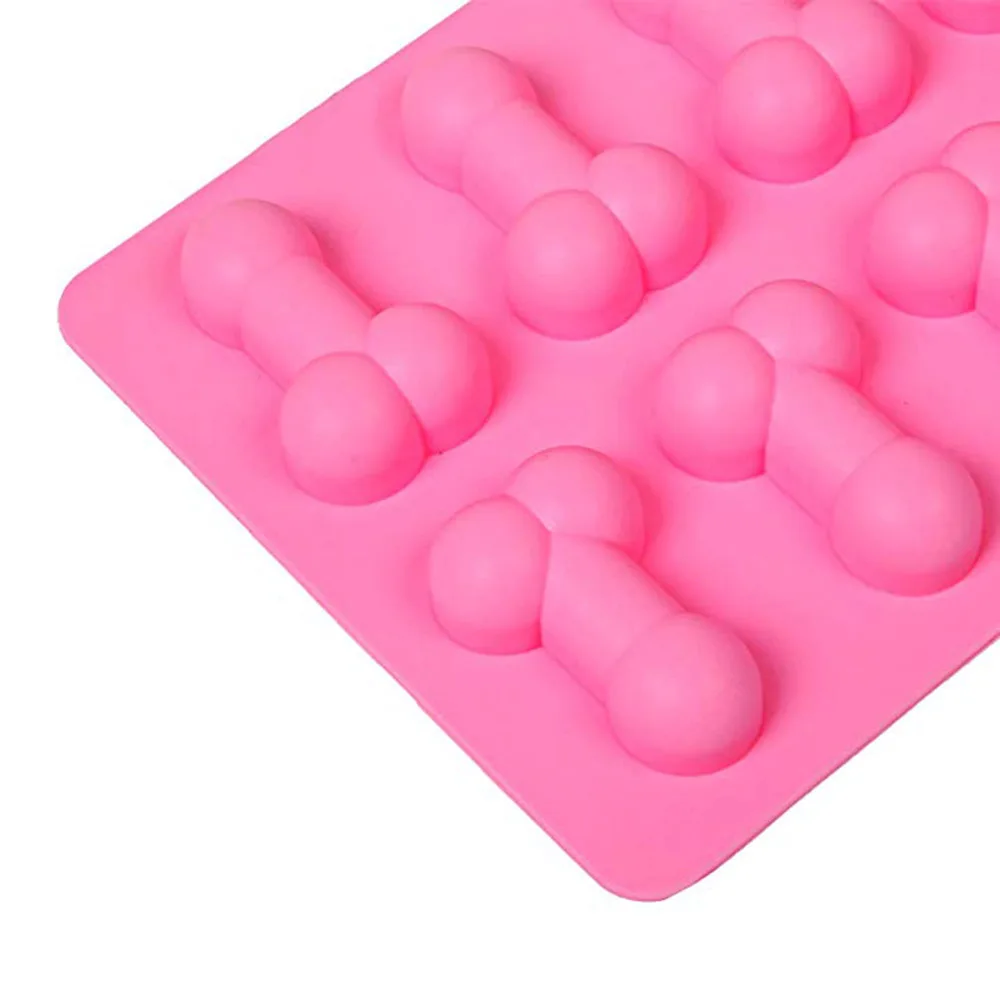 New Arrival 1pc Funny Sexy Penis Silicone Cake Mold 8 Holes Ice Cube Tray DIY Silicone Chocolate Molds Fondant Mold