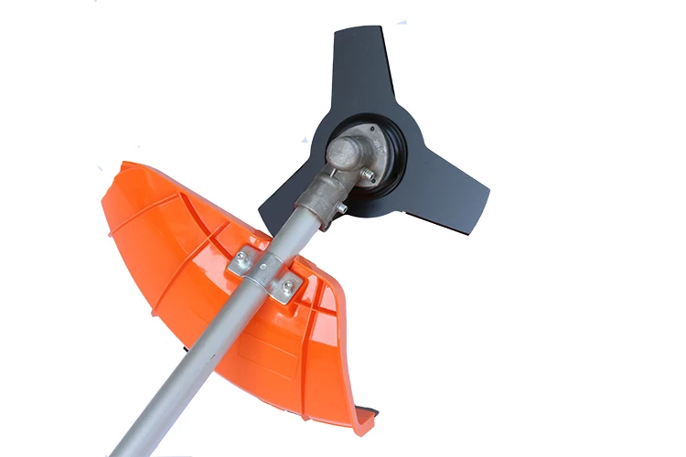 Portable hand held 2 stroke engine trimmer grass cutter with metal blade