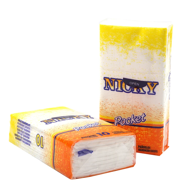 Factory Directly Sale daily used items Original Wood Pulp Printed Soft 2 Ply Pocket Tissues paper