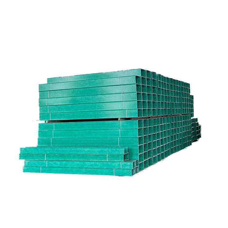 Glass fiber reinforced plastic trough cable bridge