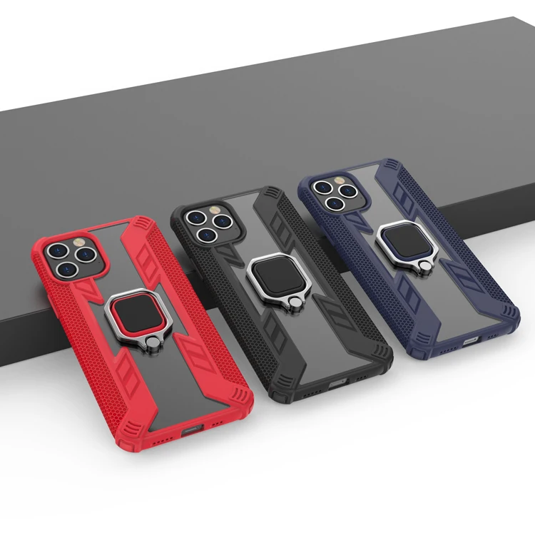 Ударопрочный чехол для мобильного телефона из ТПУ с подставкой и кронштейном для iPhone 12 pro