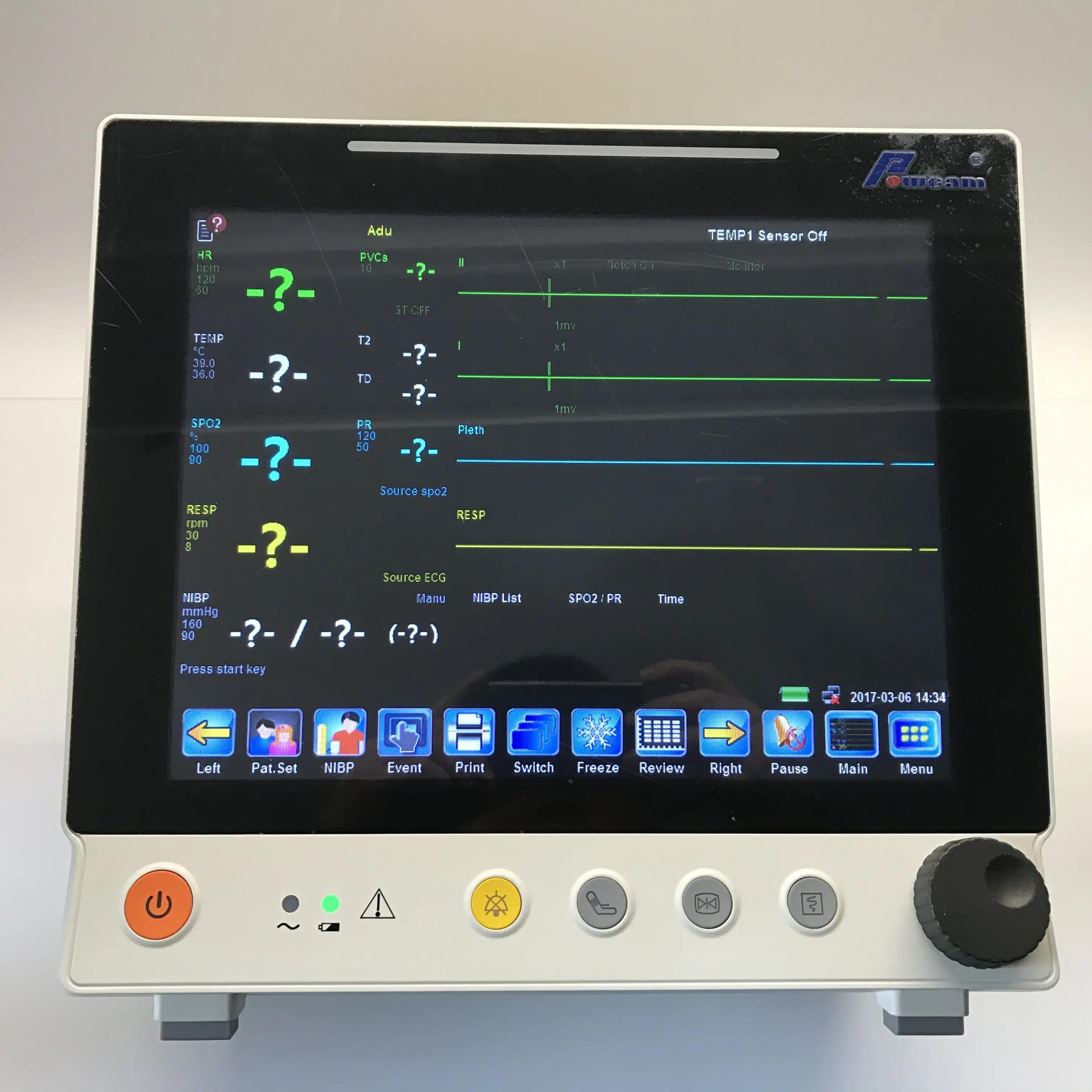 Medical Icu Patient Monitor Portable 8 12 15 Inch Touch Screen Multi-Parameter Monitor