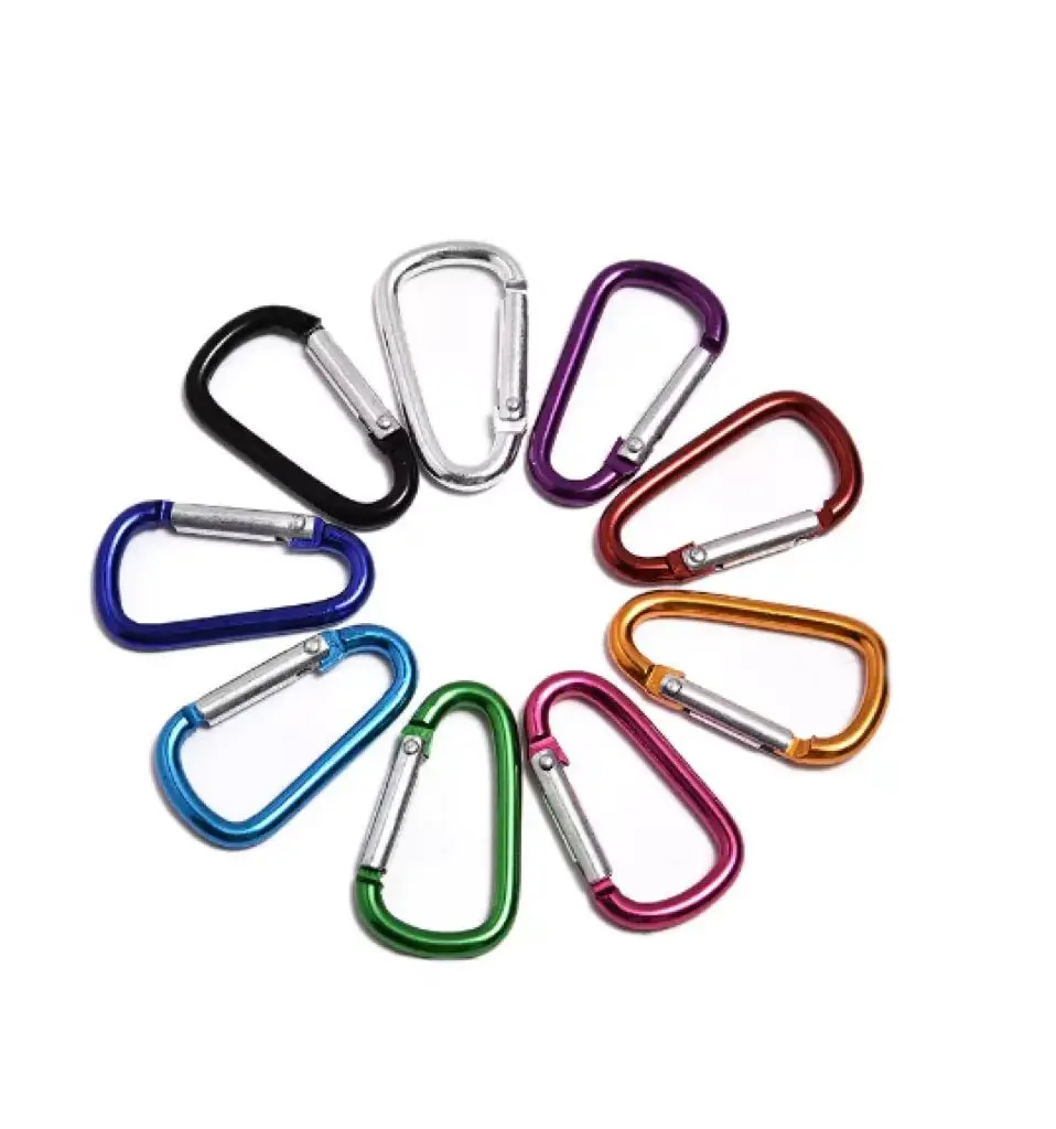 JRSGS Hot Sale Customize Logo D ring carabiner Aluminum alloy carabiner clips snap hook climbing carabiner