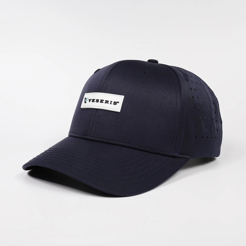 Бейсболка Gorras с 6 панелями и отверстием для лазерной резки бейсбольная кепка гольфа водонепроницаемая Перфорированная резиновая шляпа логотипом персиковая