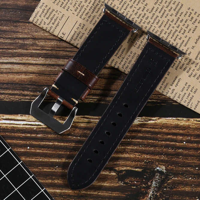  Ремешок из натуральной кожи для apple watch band 6 5 4 3 2 1 38 40 42 44