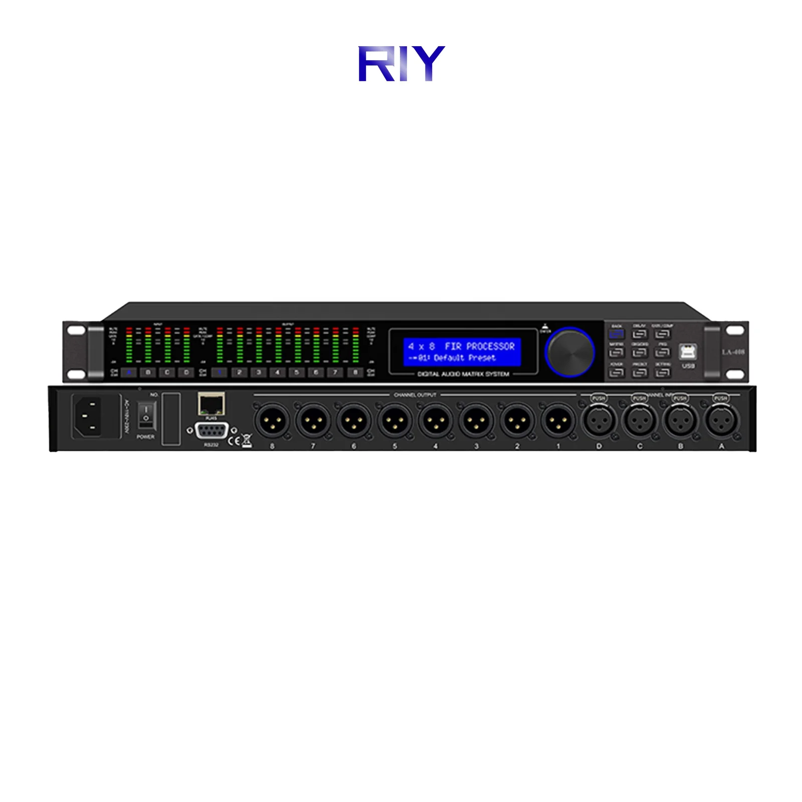 LA-408 Аудиопроцессор DSP цифровой аудио динамик 4 в 8 из DriveRack