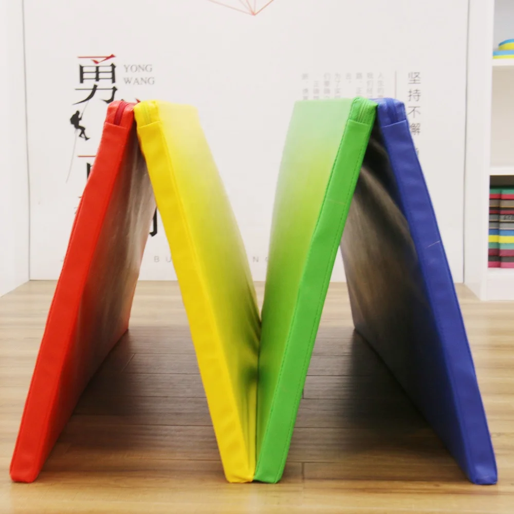 Sport Folding Gymnastic Mat Four Five Six Folds Soft Folding Exercise Mat Tumbling Kids Gym Mats
