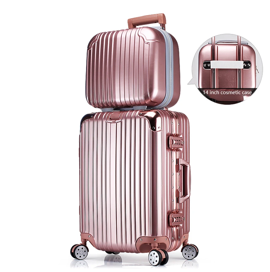 Custom PC Luggage Case Wheeled Suitcase Traveling Hard Case Trolley Luggage Set