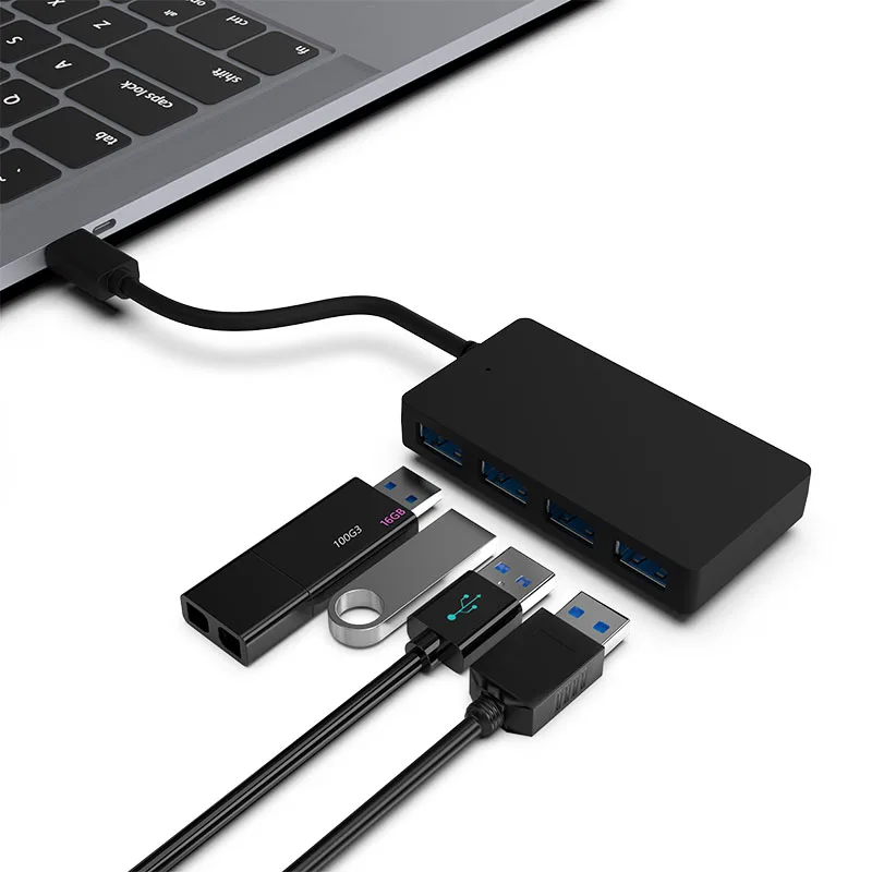 4 In 1 Multiport Type C Hub USB 3.0 Multi-function Converter Splitter USB C HUB adapter for Laptop and iphone