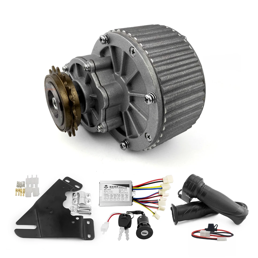 diy 24V 36V 450W Electric Bicycle Engine geared brush 16 Teeth motor ebike conversion kit 50mph