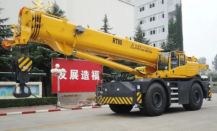 Chinese Manufacturer Sale New Rt80 80 Ton 80ton Mobile Telescopic Boom Rough Terrain Truck Crane Best Price