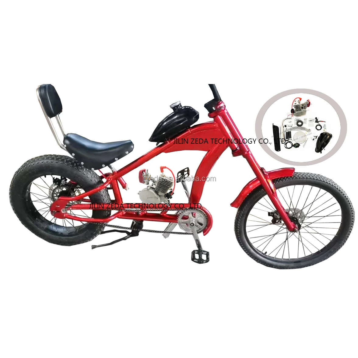 Manufacturer motorized bike motor bike 100cc bicycle engine kit Chopper scooter 2 stroke 80cc bike engine