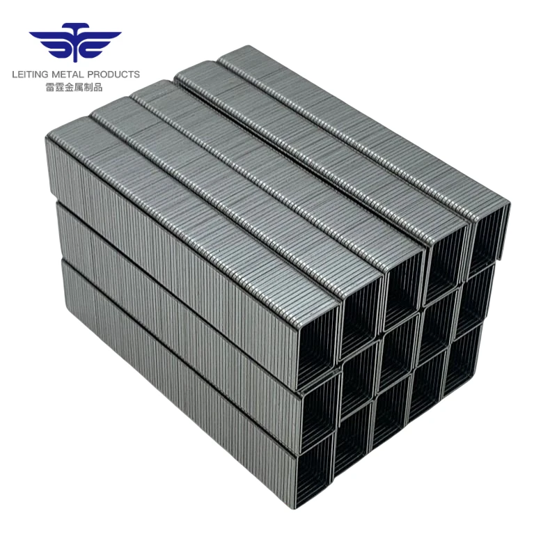 Factory Wholesale Custom Steel Galvanized Finishing Power Crown Fine Wire Staples for Wood