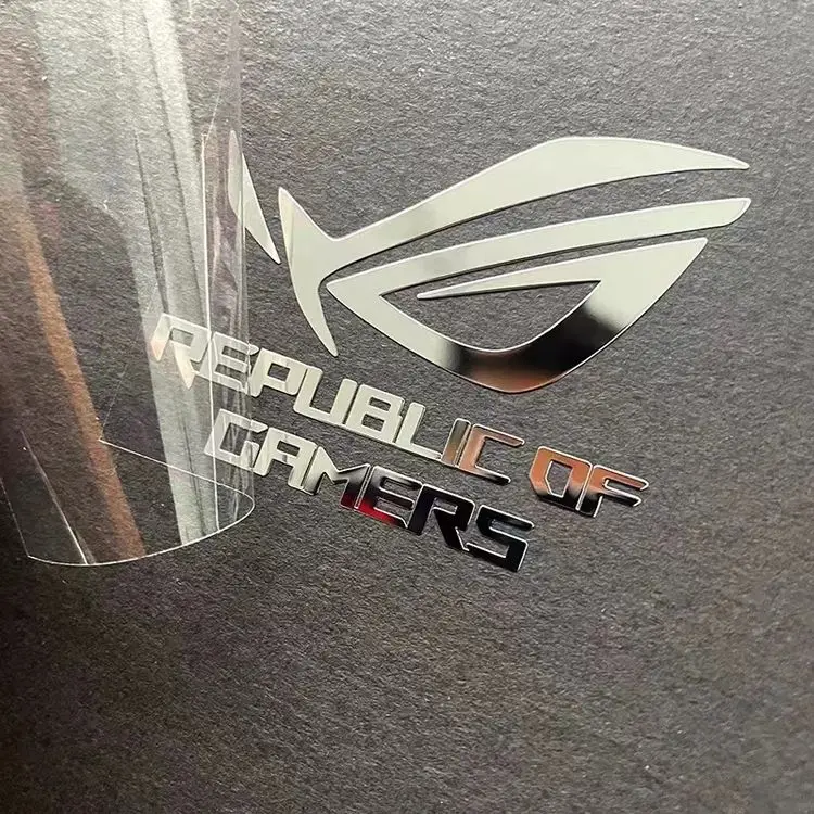 Custom Logo 3D Metal Nickel Label Bright Gold Electroform Thin Plating Transfer Sticker China Manufacturer