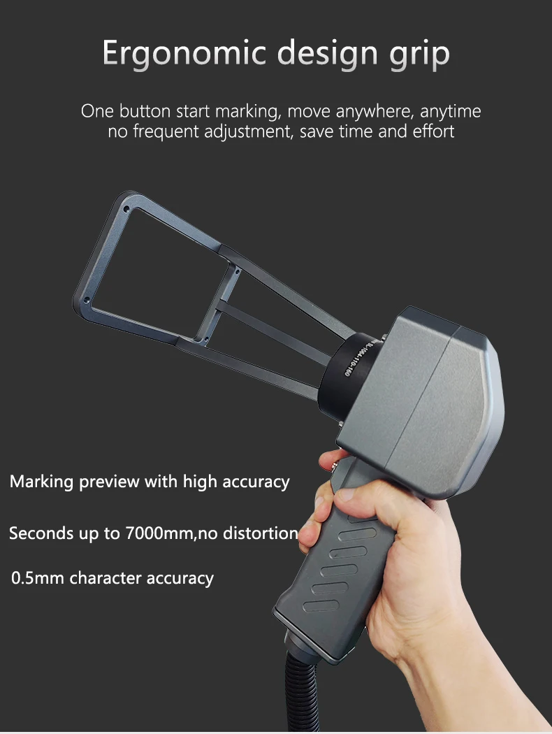 Portable And Easy To Use Portable Lithium Battery Handheld Fiber Laser Marking Machine