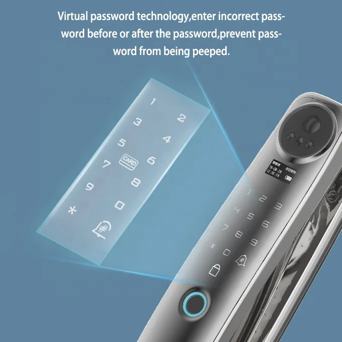 Intelligence Lock Tuya App Smart WiFi Digital Door Lock Code RFID IC Card Smartphone App Unlock Biometric Fingerprint Smart Lock