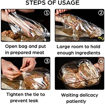 Large Turkey Bags, Oven Bags for Cooking,Meat Roasting Bags Safe for Meats Turkey Fish Vegetables
