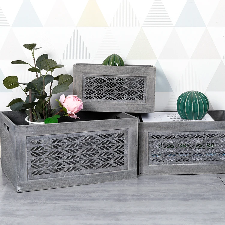 Office Desk Exquisite Workbench File Storage Box Wooden Box Wooden Moving Crates