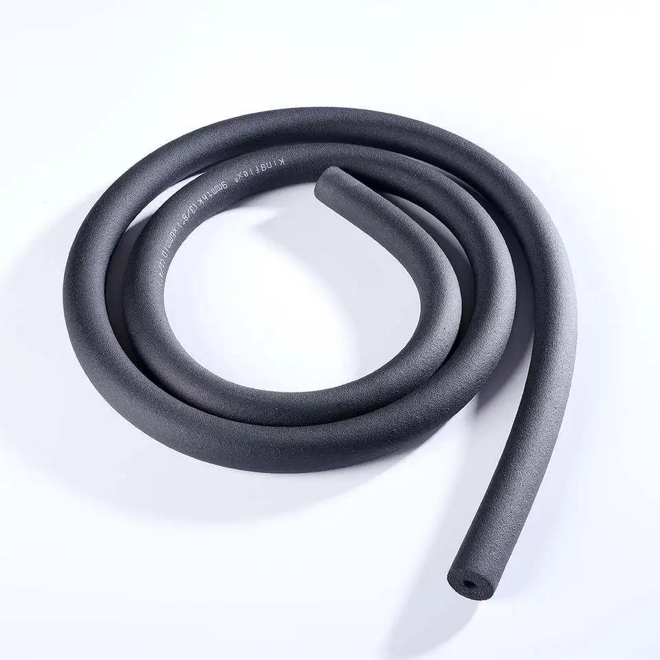Black/Red/Blue Heat Insulation Materials Air Conditioning Rubber Foam Tube Insulation Pipe Insulation Rubber Foam 1/4 3/8