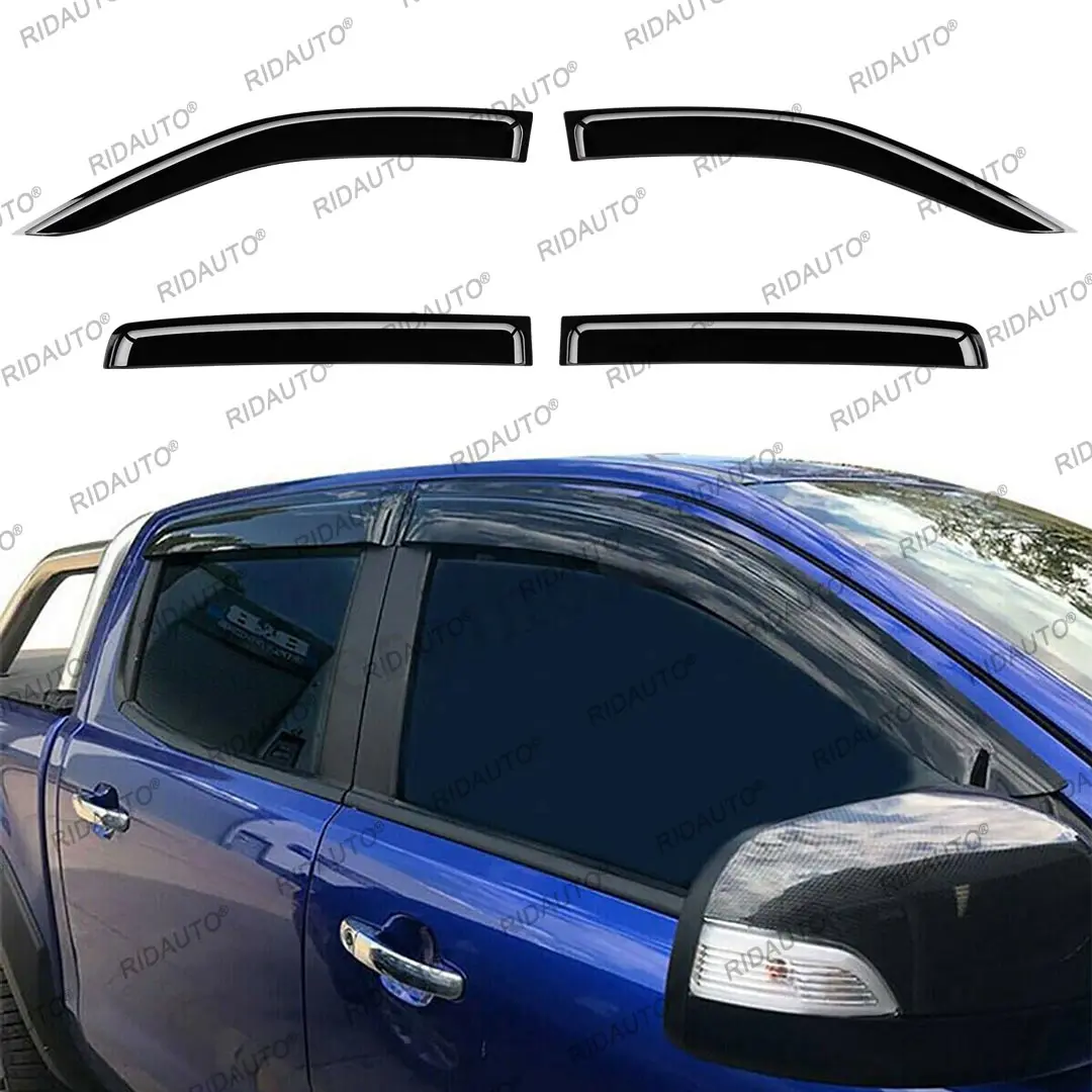Car Door Sun Vent Visor Weather Shield Side Window Visor Rain Guard Car Deflector For FORD RANGER 2012-2021 T6 T7 T8 PX2 MK2 MK3