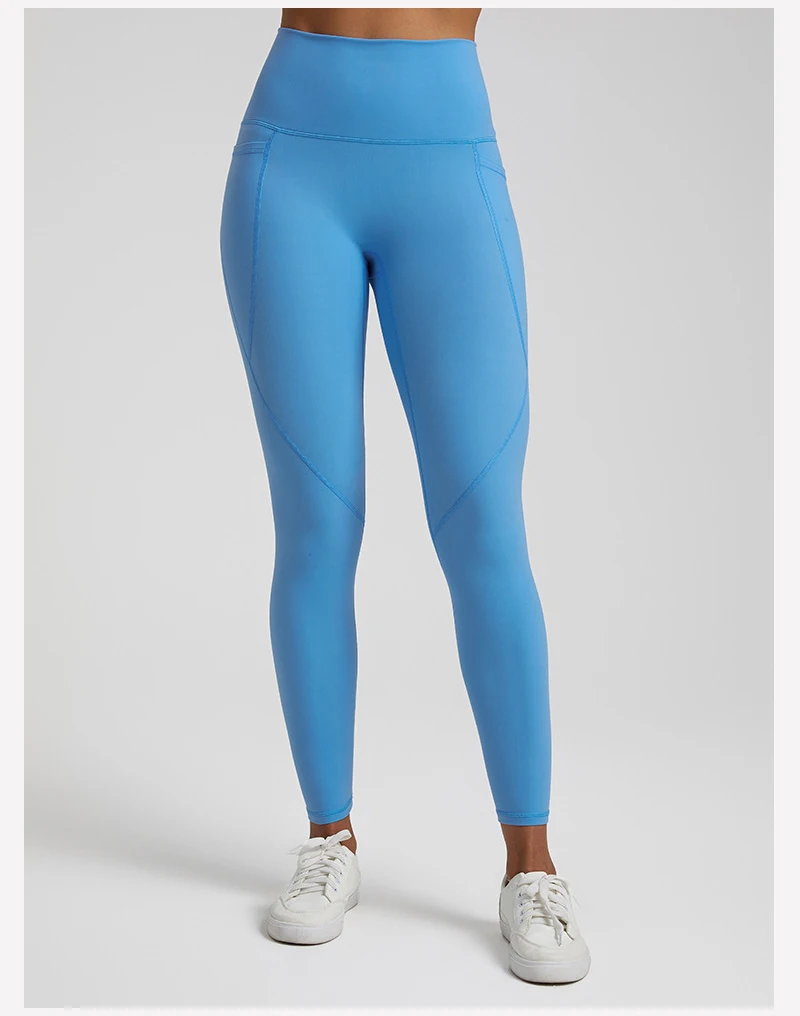 Side Pocket Yoga Pants Inner Pocket Leggins 2023 Casual Double Pocket Design No Camel Toe Yoga Leggings For Women Gym