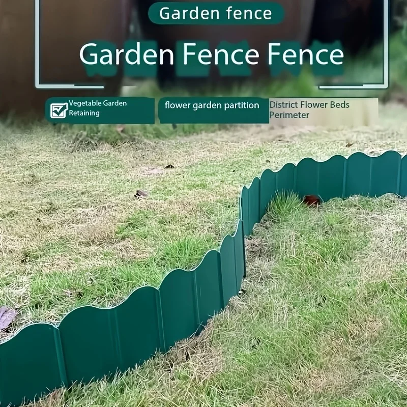 JNZ Interlocking Landscape Lawn Fencing for Flower Bed Landscaping Patio 25cm Small Garden Fence
