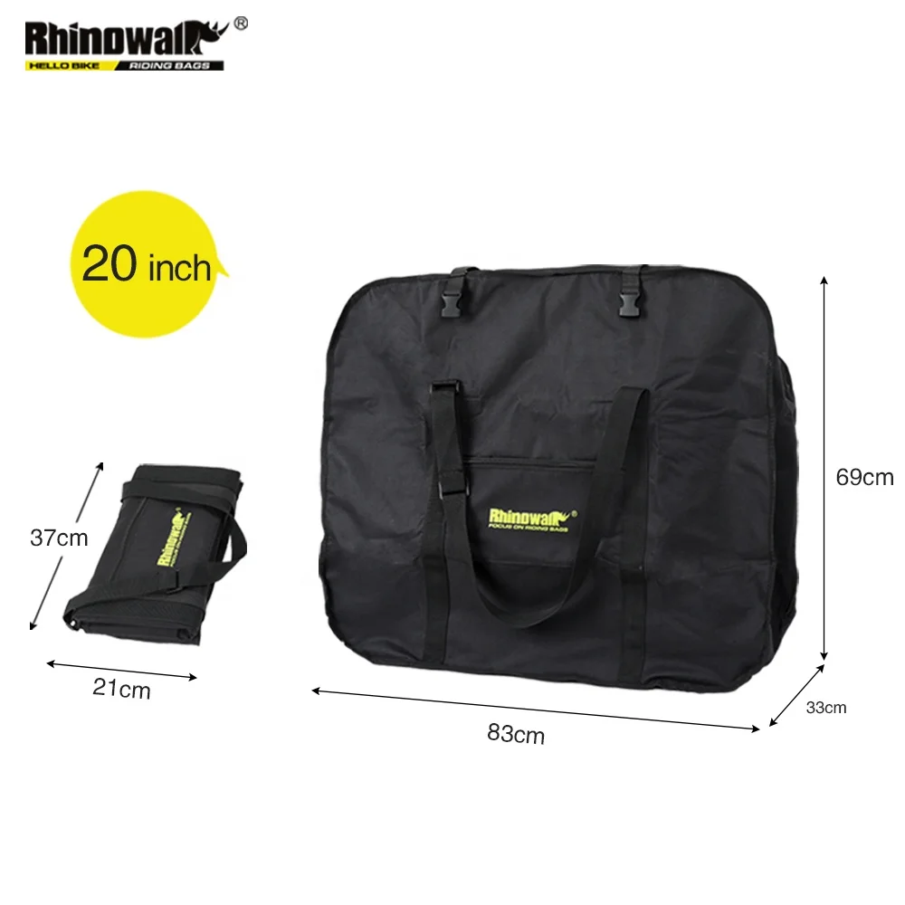 Rhinowalk 20 Inch Folding Bike Carry Bag Portable Bicycle Carry Bag Cycling Bike Transport Case Travel Bicycle Accessories